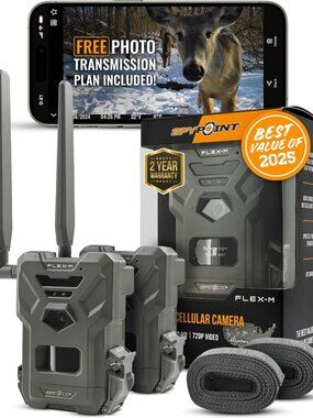 Cellular Trail Camera with Night Vision, Free Photo Plan, Flexible Setup Options